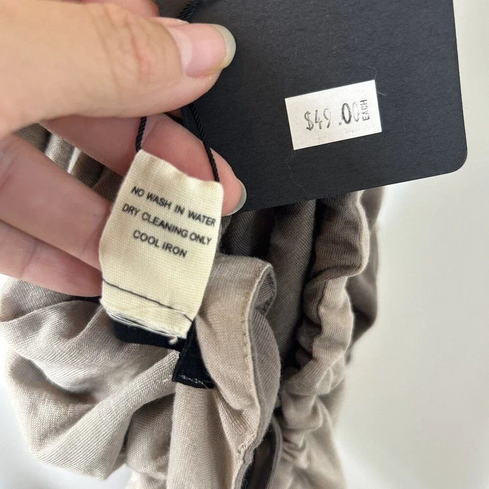 New RYU: anthropologie Boho Gathered Brown Tan Beige Earth Tone Scarf Reversible